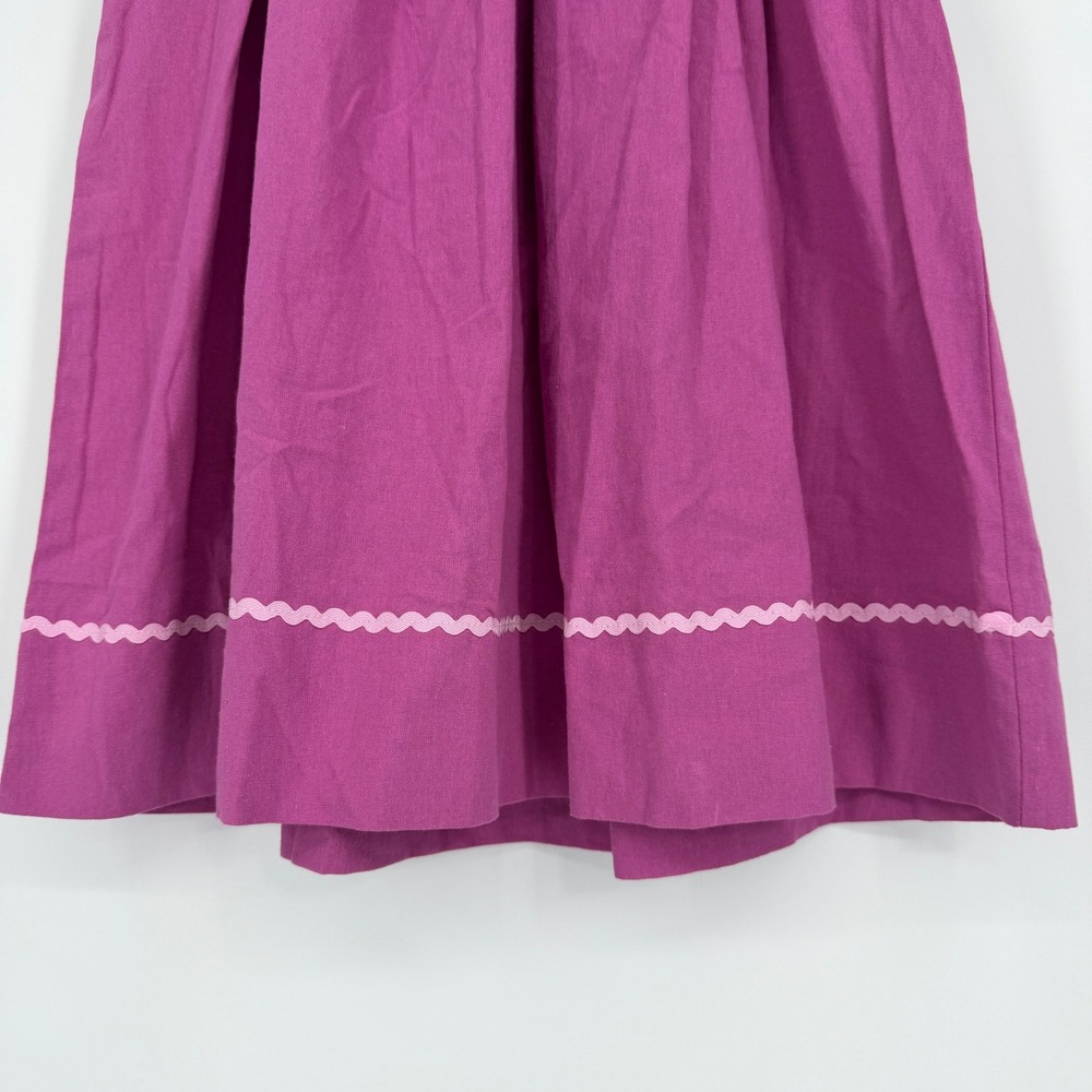 Lil Cactus Purple Smocked Bishop Puppy Dog Dress Size 4T 100% Cotton - Picture 3 of 8